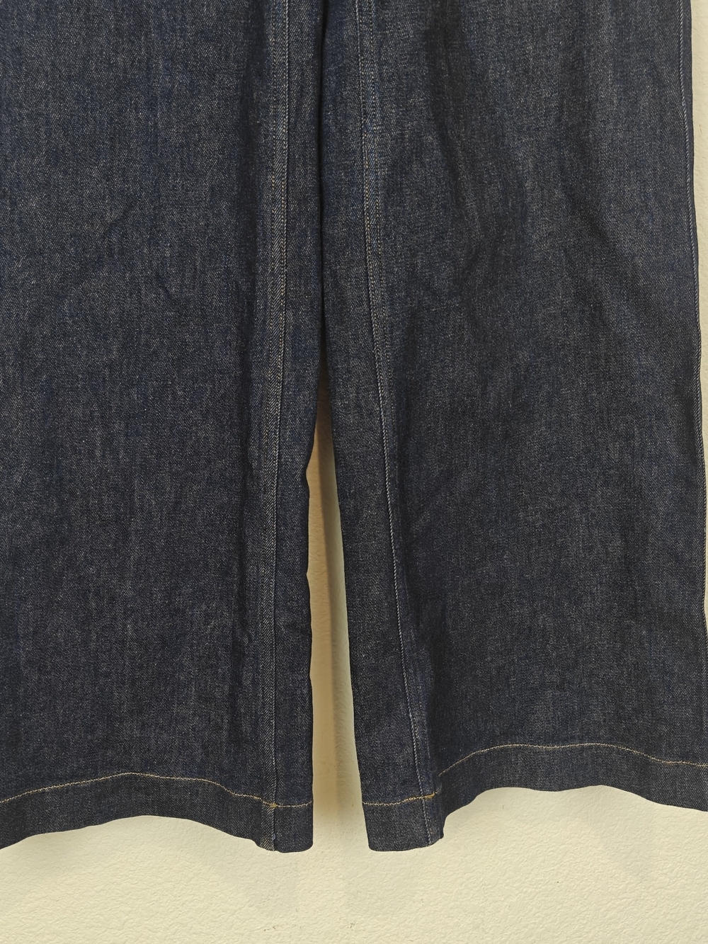SPANX Wide Leg Raw Indigo Jeans Women’s Medium Stretch Sculpt High Rise Denim - Picture 7 of 15